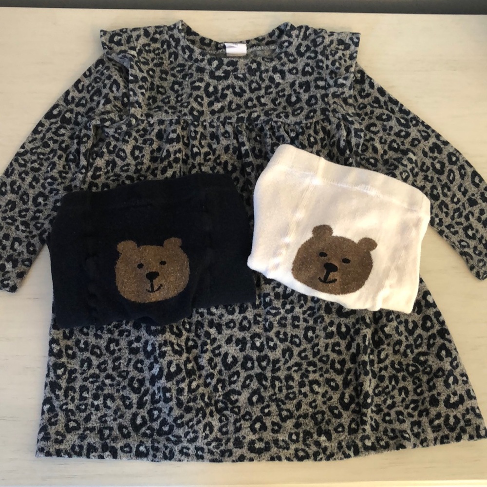 Gap dress and stockings 2T